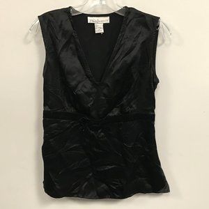 NWT 100% Pure Silk Assets Velvet Bow Tie Tank Top